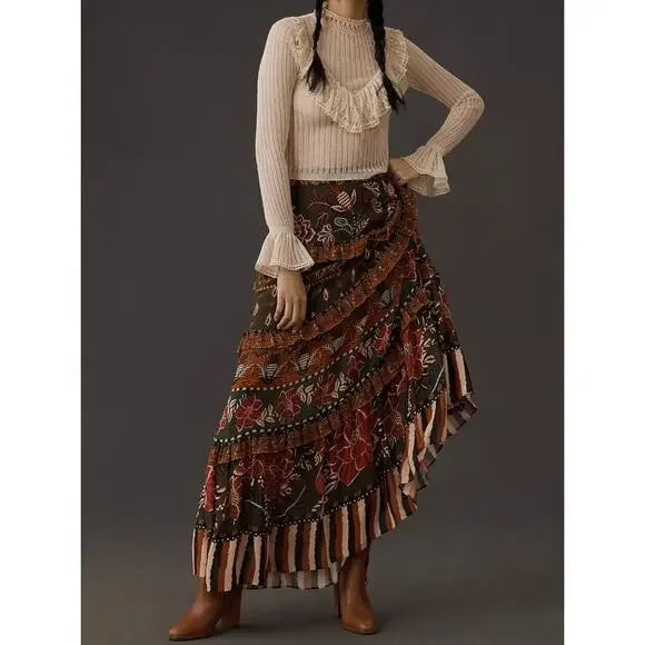 Farm Rio Ainika Floral Garden Maxi Skirt - Picture 6 of 10